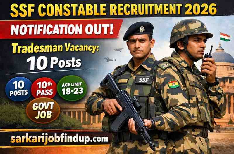SSF Constable Recruitment 2026