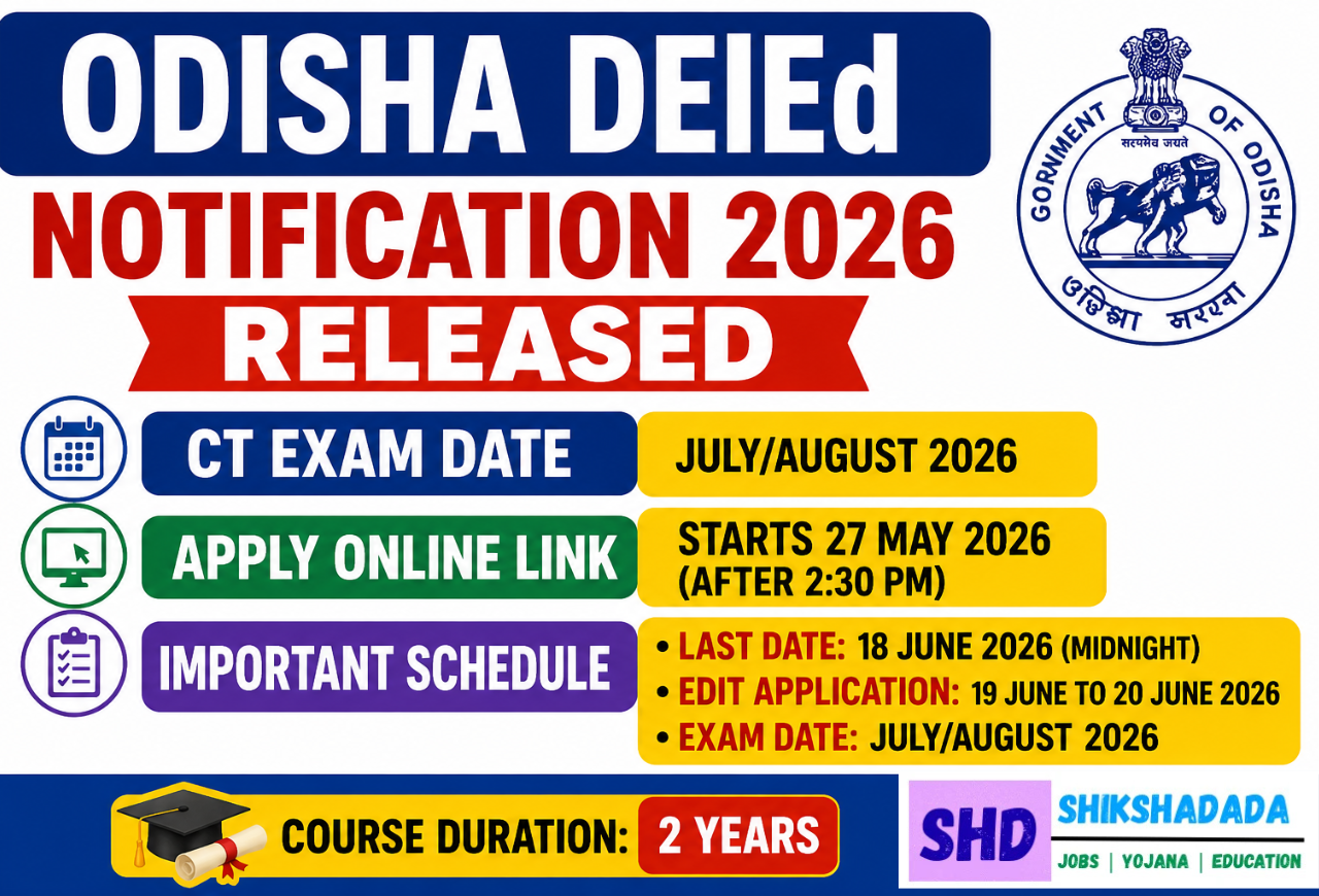 Odisha DElEd Notification 2026