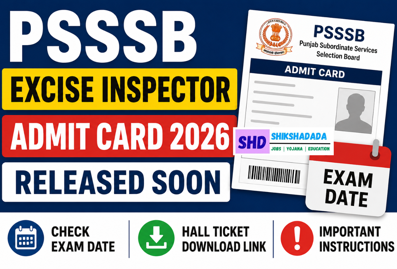 PSSSB Excise Inspector Admit Card 2026