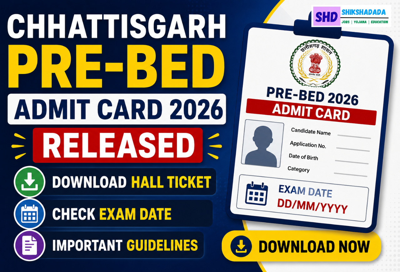 Chhattisgarh Pre-BEd Admit Card 2026